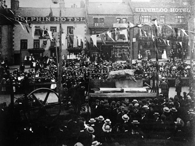 The Northern Echo: The scene in 1902 for the coronation ox roast in Darlington Market Place